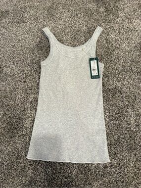Alpine Design Womens Small Rib Tank Top Light Gray Heather NWT Cotton Blend